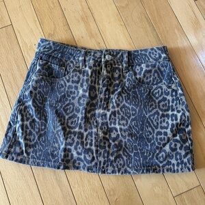 White Fox Leopard Print Jeans